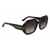 KARL LAGERFELD KL6124S-240 Damen eckige Acetat-Sonnenbrille Braun Havana 53mm