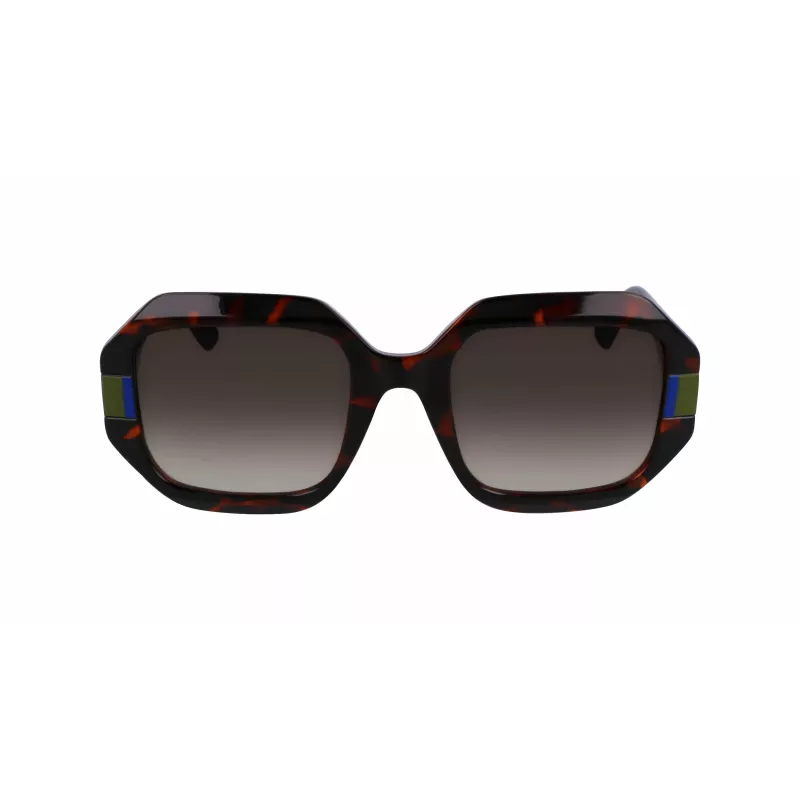 KARL LAGERFELD KL6124S-240 Damen eckige Acetat-Sonnenbrille Braun Havana 53mm