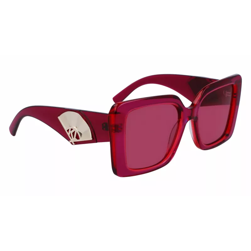 KARL LAGERFELD KL6126S522054 Damen eckige Acetat-Sonnenbrille Havana Brown Gradient 52mm