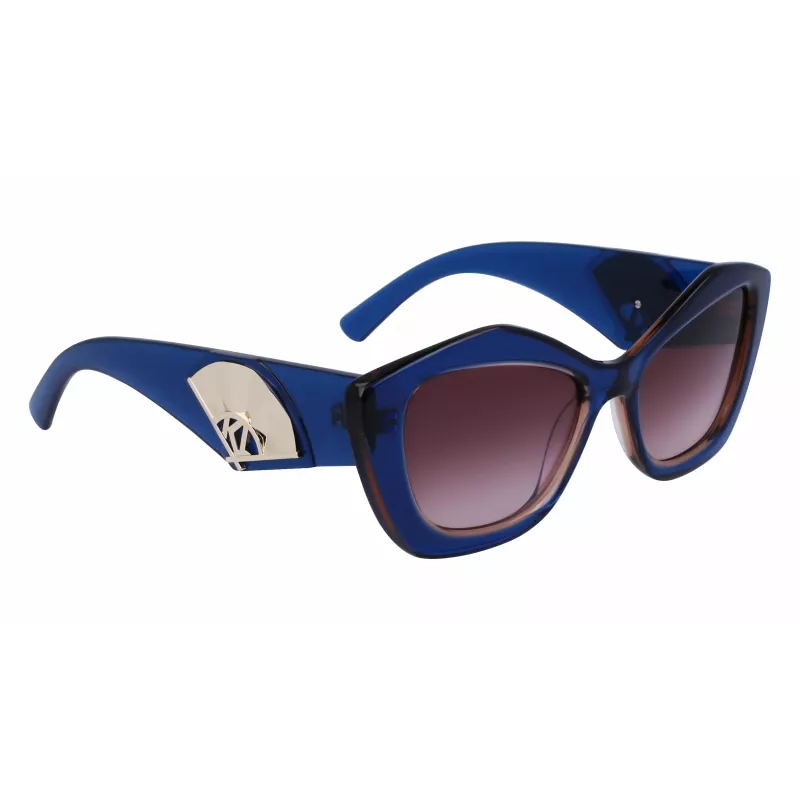 KARL LAGERFELD KL6127S521842 Damen-Sonnenbrille - Schwarzer Rahmen, Graue Gradientengläser, 52 mm