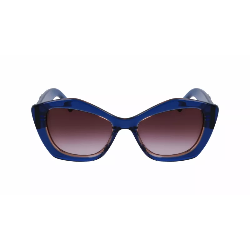 KARL LAGERFELD KL6127S521842 Damen-Sonnenbrille - Schwarzer Rahmen, Graue Gradientengläser, 52 mm