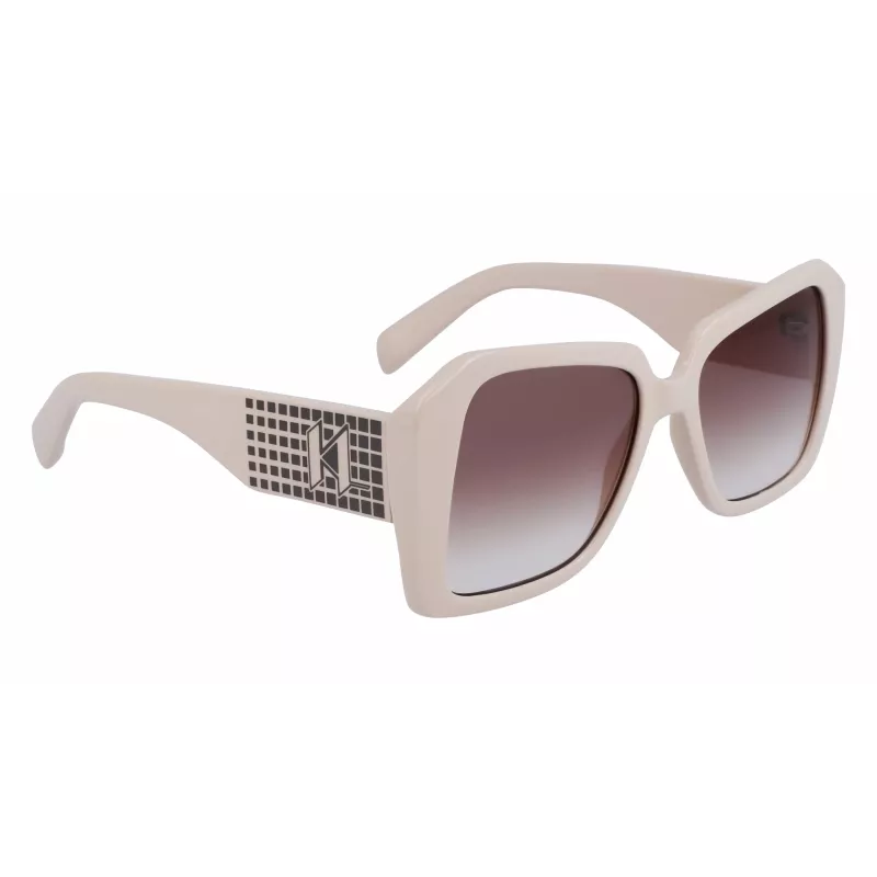 KARL LAGERFELD KL6140S531710 Damen-Rechteck-Sonnenbrille Schwarz/Grau 53mm