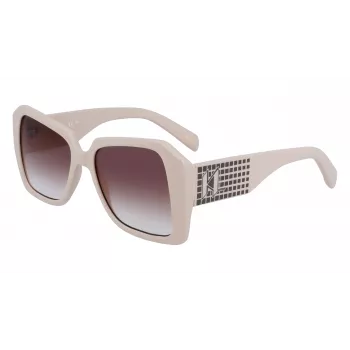 KARL LAGERFELD KL6140S531710 Damen-Rechteck-Sonnenbrille Schwarz/Grau 53mm