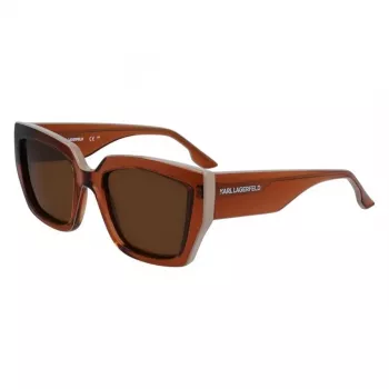 KARL LAGERFELD KL6143S-246 Damen-Sonnenbrille Havana Brown Tortoise Acetat-Fassung Braune Gradienten-Gläser 53mm