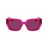 KARL LAGERFELD KL6143S-650 Damen eckige Acetat-Sonnenbrille - Red Havana, Brown Gradient Linse 53/20/145 mm