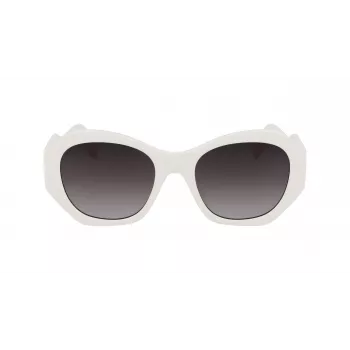KARL LAGERFELD KL6146S-105 Damen Sonnenbrille Havana Acetat Quadratisches Gestell Braune Verlaufsgläser 54mm