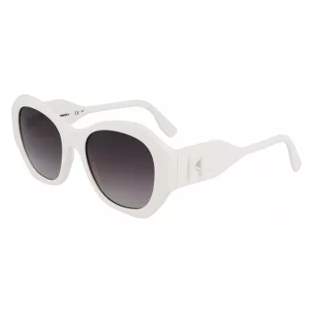 KARL LAGERFELD KL6146S-105 Damen Sonnenbrille Havana Acetat Quadratisches Gestell Braune Verlaufsgläser 54mm