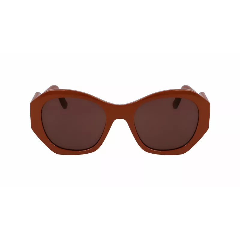 KARL LAGERFELD KL6146S-200 Damen eckige Sonnenbrille Havanna Acetat braun getönte Gläser 54mm