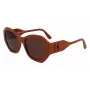 KARL LAGERFELD KL6146S-200 Damen eckige Sonnenbrille Havanna Acetat braun getönte Gläser 54mm