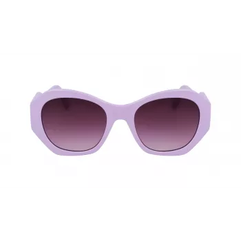 KARL LAGERFELD KL6146S-516 Damen eckige Sonnenbrille - Schwarzer Rahmen, grau verlaufende Gläser 54/20/140 mm