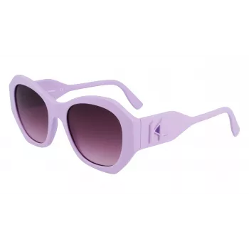 KARL LAGERFELD KL6146S-516 Damen eckige Sonnenbrille - Schwarzer Rahmen, grau verlaufende Gläser 54/20/140 mm