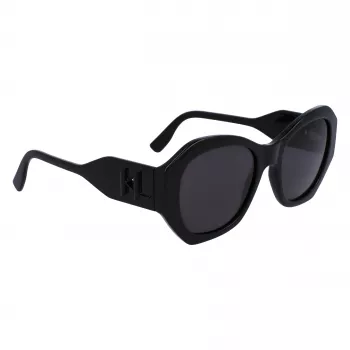 KARL LAGERFELD KL6146SN-1 Damen-Sonnenbrille - Eckiger Cat-Eye-Acetatrahmen - UV400-Schutz - 54 mm Glas