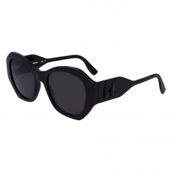 KARL LAGERFELD KL6146SN-1 Damen-Sonnenbrille - Eckiger Cat-Eye-Acetatrahmen - UV400-Schutz - 54 mm Glas