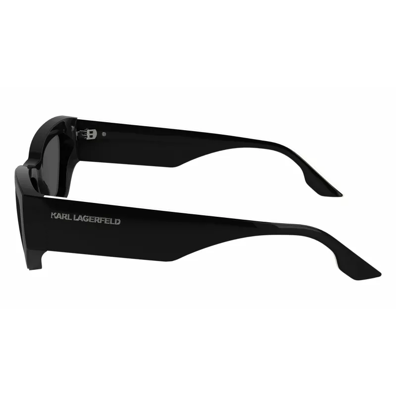 KARL LAGERFELD KL6160S Unisex-Sonnenbrille - Schwarzer Rahmen, graue Gläser - 54/17/140 mm