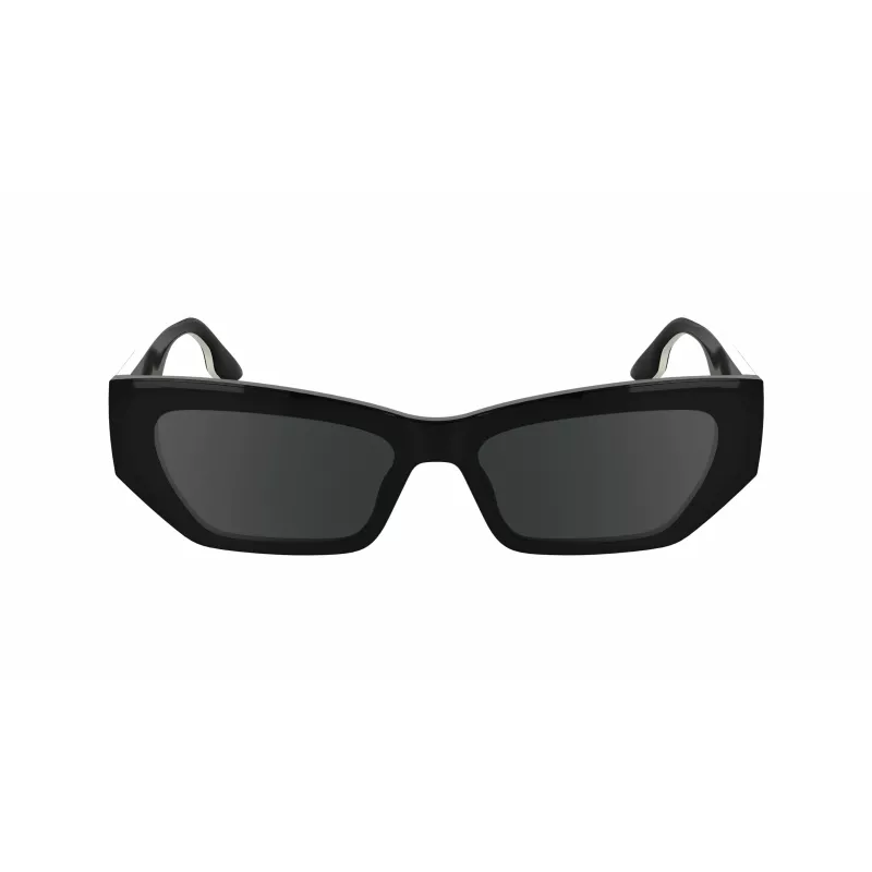 KARL LAGERFELD KL6160S Unisex-Sonnenbrille - Schwarzer Rahmen, graue Gläser - 54/17/140 mm