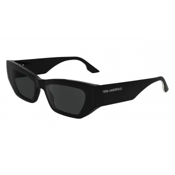 KARL LAGERFELD KL6160S Unisex-Sonnenbrille - Schwarzer Rahmen, graue Gläser - 54/17/140 mm