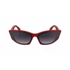 KARL LAGERFELD KL6162S-600 Damen Butterfly-Sonnenbrille - Rot/Burgunder Acetatrahmen, Verlaufsgläser Braun, 64/14/140 mm