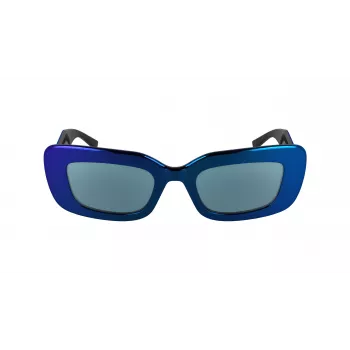 KARL LAGERFELD KL6164S-400 Damen Cat-Eye-Sonnenbrille Transparent Blau Grau Verlauf 50 mm