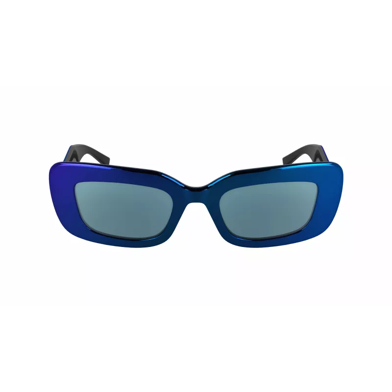 KARL LAGERFELD KL6164S-400 Damen Cat-Eye-Sonnenbrille Transparent Blau Grau Verlauf 50 mm