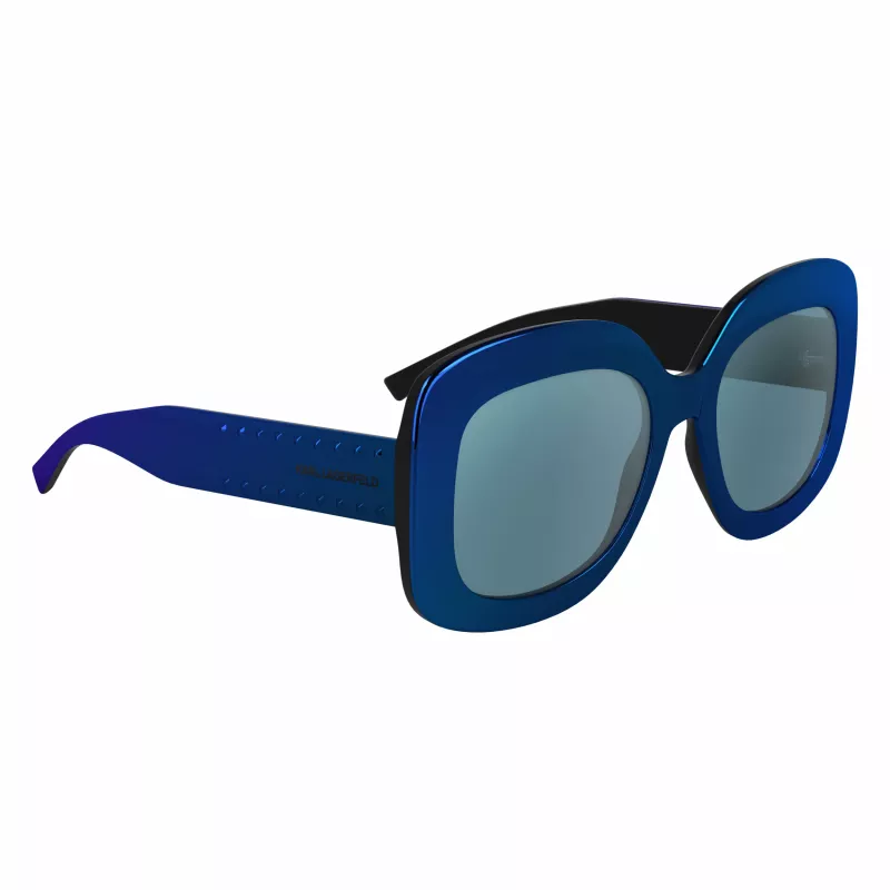 KARL LAGERFELD KL6165S-400 Damen-Sonnenbrille Quadratisch Kunststoff Vollrand Grau Verlaufsglas 53/19/140 mm