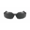 KARL LAGERFELD KL6167S-020 Damen eckige Sonnenbrille - Schwarzer Acetatrahmen, graue Smoke-Gläser, 53 mm