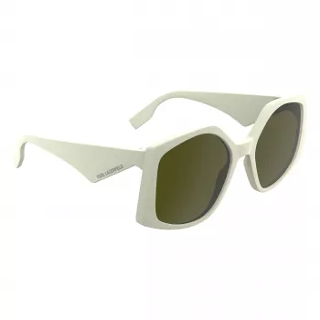 KARL LAGERFELD KL6208S-105 Damen-Sonnenbrille - Schwarzer Acetatrahmen, graue Polycarbonatgläser, 55 mm