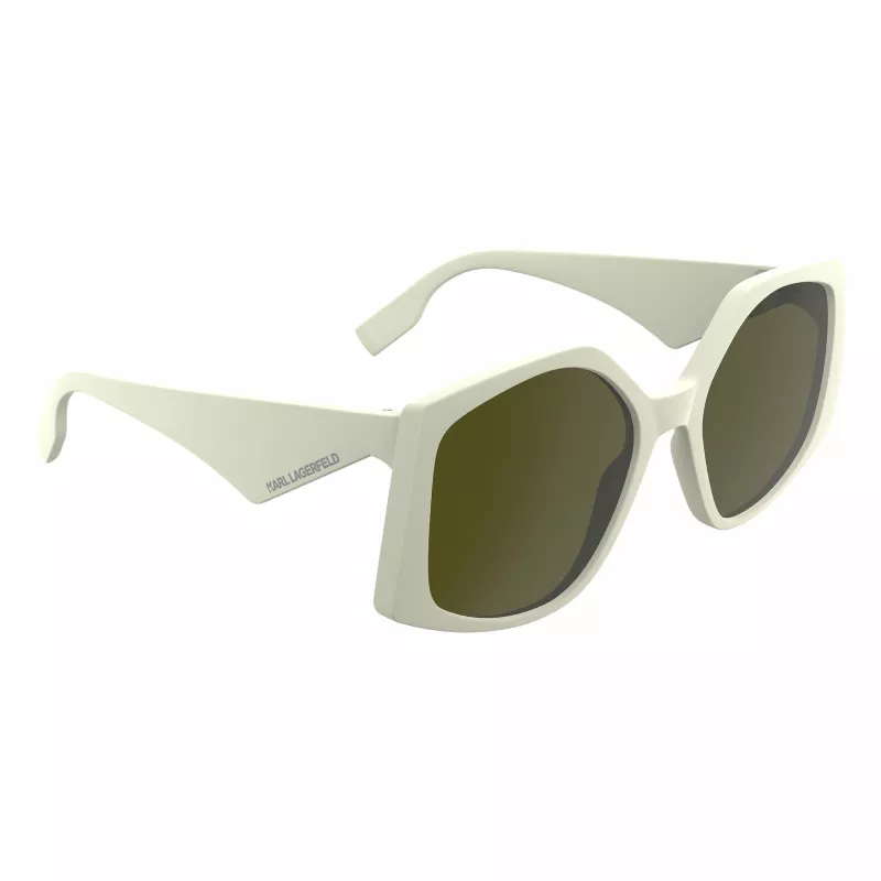 KARL LAGERFELD KL6208S-105 Damen-Sonnenbrille - Schwarzer Acetatrahmen, graue Polycarbonatgläser, 55 mm