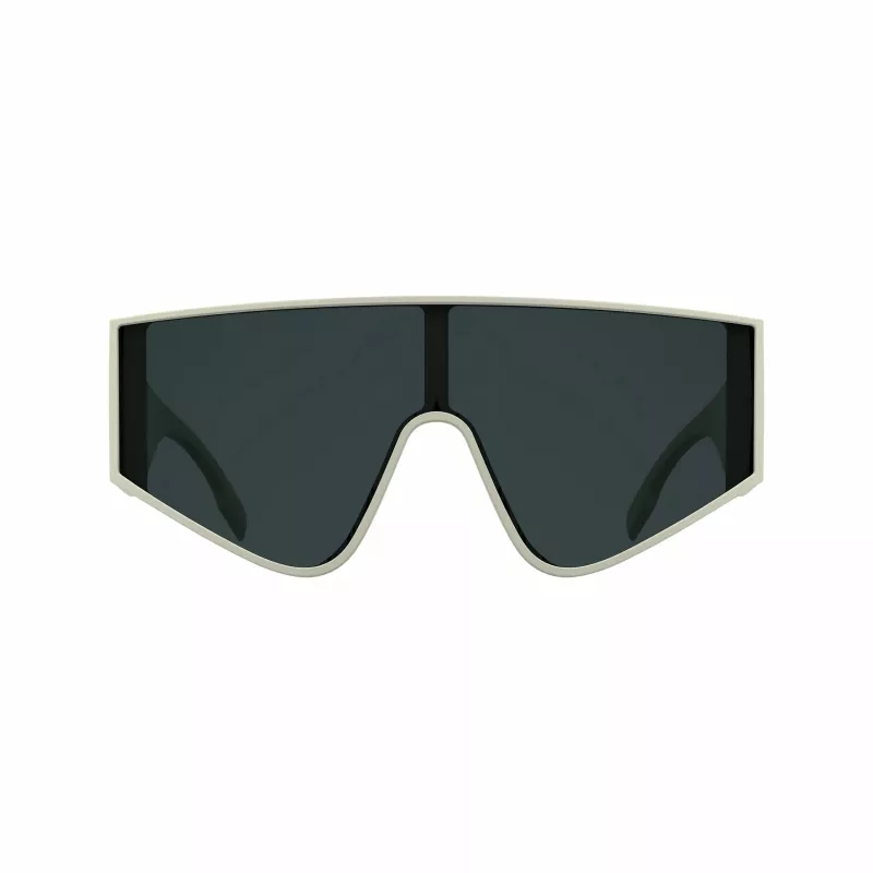 KARL LAGERFELD KL6209S-105 Unisex eckige Sonnenbrille, glänzend schwarzer Rahmen, graue Gläser, 65/19/140 mm