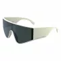 KARL LAGERFELD KL6209S-105 Unisex eckige Sonnenbrille, glänzend schwarzer Rahmen, graue Gläser, 65/19/140 mm