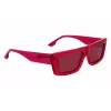 KARL LAGERFELD KLJ6147S Unisex eckige Sonnenbrille - Schwarzer Acetatrahmen, graue Polycarbonat-Gläser, 56 mm