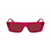 KARL LAGERFELD KLJ6147S Unisex eckige Sonnenbrille - Schwarzer Acetatrahmen, graue Polycarbonat-Gläser, 56 mm