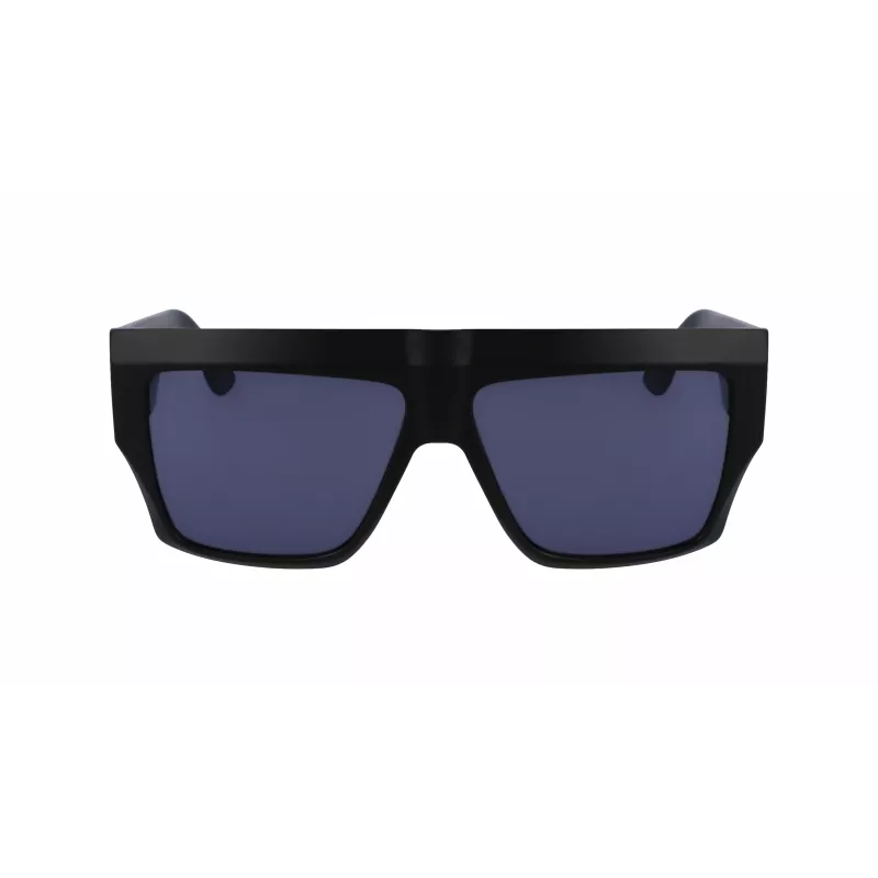 KARL LAGERFELD KLJ6148S-002 Unisex eckige Sonnenbrille Schwarzer Acetatrahmen Graue Gläser 57mm