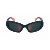 KARL LAGERFELD KLJ6200S Unisex-Sonnenbrille - Schwarzer Rahmen, graue Gläser, 57 mm