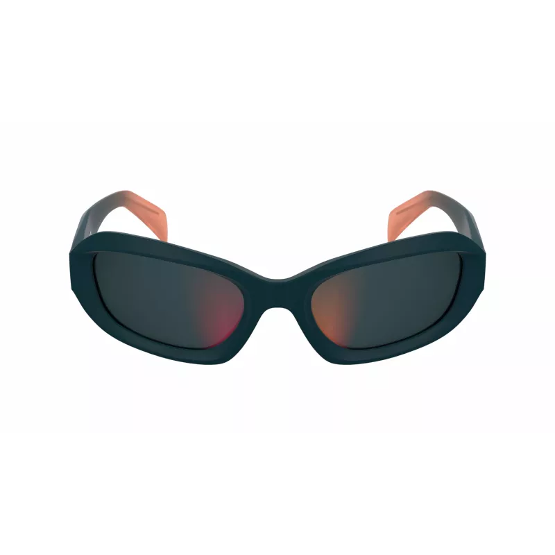 KARL LAGERFELD KLJ6200S Unisex-Sonnenbrille - Schwarzer Rahmen, graue Gläser, 57 mm