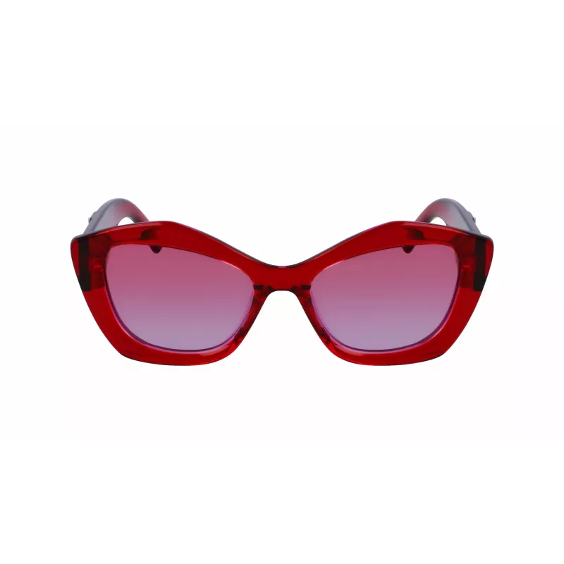 KARL LAGERFELD Damen eckige Acetat-Sonnenbrille KL6127S 521862 52/18/140 mm