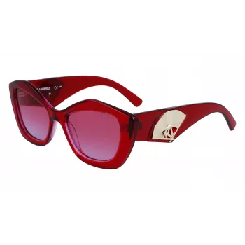 KARL LAGERFELD Damen eckige Acetat-Sonnenbrille KL6127S 521862 52/18/140 mm