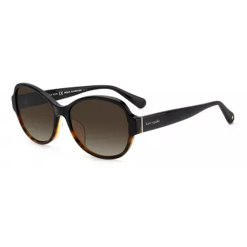 Kate Spade Addilynn Damen-Sonnenbrille - Schwarzer Acetatrahmen, Graue Gradientengläser - 57/17/145 mm