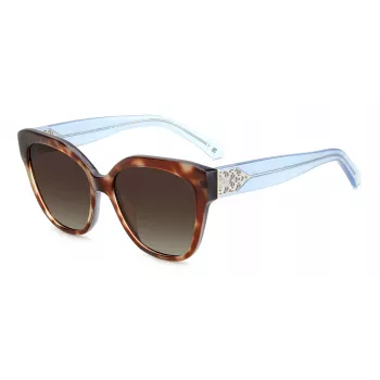KATE SPADE SAVANNAGSIPRF Damen-Sonnenbrille - Havanna-Acetatrahmen, braune Verlaufsgläser, 57/17/140 mm