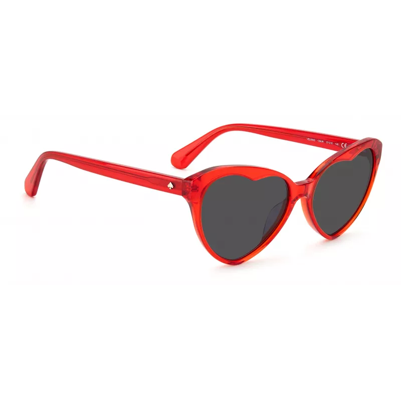 Kate Spade Velma Damen-Sonnenbrille VELMASC9AF7IR Schwarzer Rahmen Graue Verlaufsgläser 57/17/140 mm