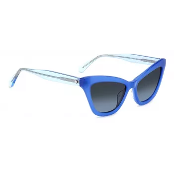 KATE SPADE Damen Amelie eckige Sonnenbrille - Schwarzer Rahmen, grau verlaufende Gläser 54mm