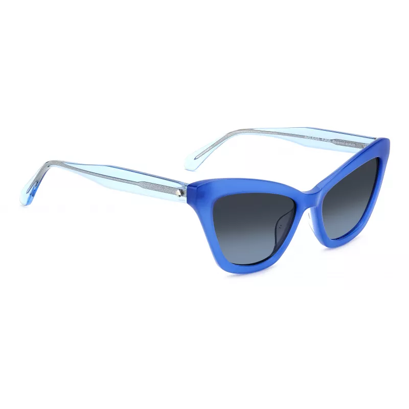 KATE SPADE Damen Amelie eckige Sonnenbrille - Schwarzer Rahmen, grau verlaufende Gläser 54mm