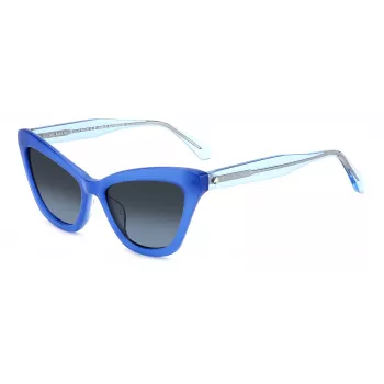 KATE SPADE Damen Amelie eckige Sonnenbrille - Schwarzer Rahmen, grau verlaufende Gläser 54mm