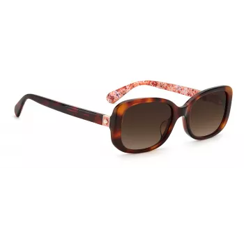 KATE SPADE Damen Dionna Cat Eye Sonnenbrille - Schwarzer Acetatrahmen mit grauen Gradientengläsern - 52/17/140 mm