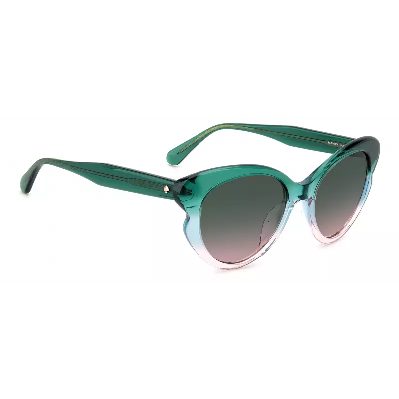 KATE SPADE Damen Elina Cat Eye Sonnenbrille - Schwarzer Rahmen, grau verlaufende Gläser 53mm