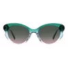 KATE SPADE Damen Elina Cat Eye Sonnenbrille - Schwarzer Rahmen, grau verlaufende Gläser 53mm