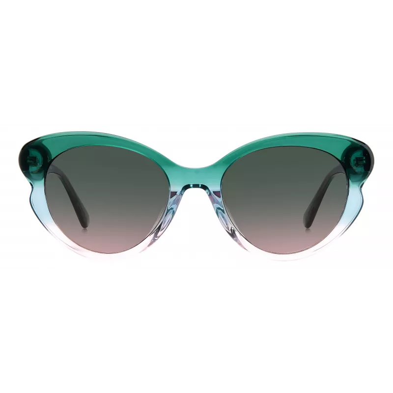 KATE SPADE Damen Elina Cat Eye Sonnenbrille - Schwarzer Rahmen, grau verlaufende Gläser 53mm