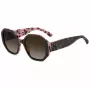 KATE SPADE Damen Flynnieg/S eckige Sonnenbrille - Schwarzer Acetatrahmen, graue Polycarbonatgläser, UV400-Schutz (54/20/140 mm)