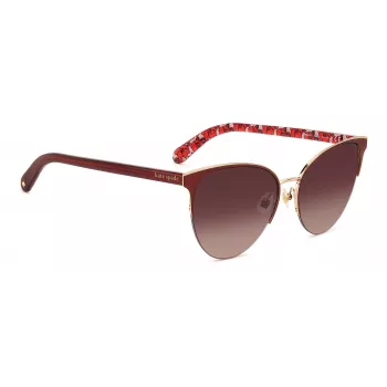 KATE SPADE Damen Izara Cat-Eye-Sonnenbrille - Schwarzer Acetatrahmen mit grauen Gradientengläsern - 57/17/140 mm
