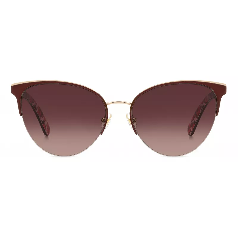 KATE SPADE Damen Izara Cat-Eye-Sonnenbrille - Schwarzer Acetatrahmen mit grauen Gradientengläsern - 57/17/140 mm