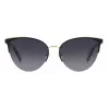 KATE SPADE Damen Izara Cat Eye Sonnenbrille IZARAGS807F79 - Schwarzer Acetatrahmen, graue Polycarbonatgläser, 57 mm